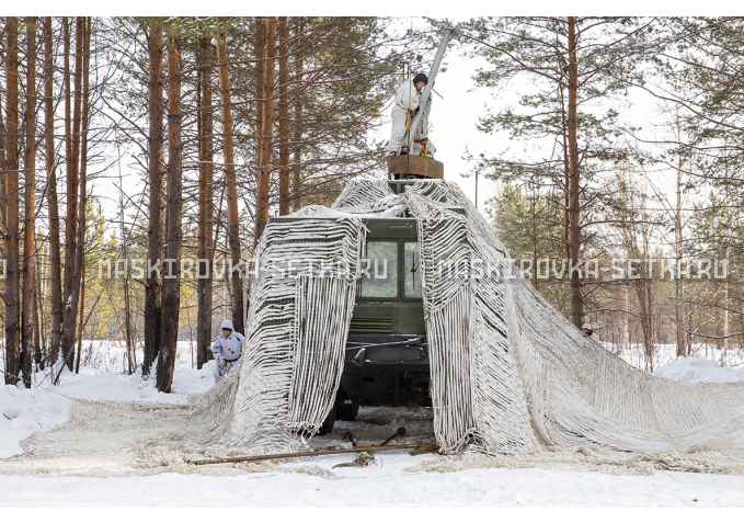 Маскировочный комплект МКТ-2С Снег 12х18 м без АП – купить по цене 58200 руб. в интернет-магазине в городе Казань картинка 1